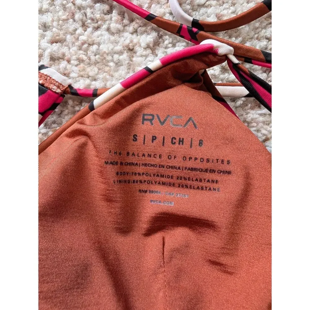 RVCA Women's swim bikini bottoms, size SMALL, Strappy, tie back; surfing